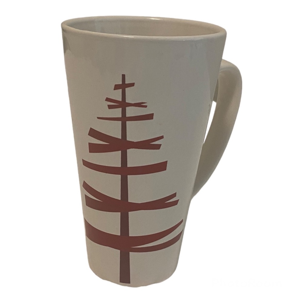 Starbucks Tall 16 oz Mug Cup Coffee Original 2012 Red Christmas Holiday Tree